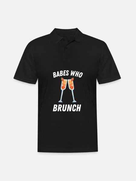 Babes Who Brunch Squat - Men's Polo Shirt - black