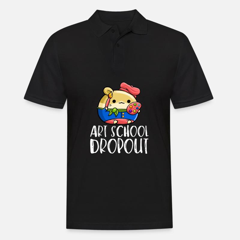 Art School Dropout - Männer Poloshirt - Schwarz