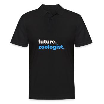 Future Zoologist Birthday Wildlife - Men's Polo Shirt - black - Front - Kai (181cm)