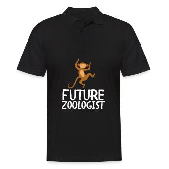 Future Zoologist Birthday Wildlife - Men's Polo Shirt - black - Front - Kai (181cm)