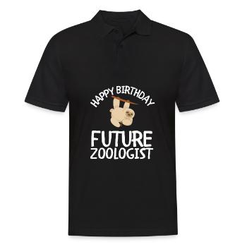 Future Zoologist Birthday Wildlife - Men's Polo Shirt - black - Front - Kai (181cm)