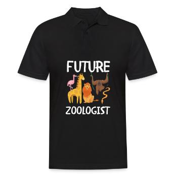 Future Zoologist Birthday Wildlife - Men's Polo Shirt - black - Front - Kai (181cm)
