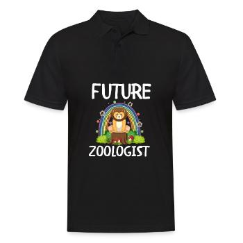 Future Zoologist Birthday Wildlife - Men's Polo Shirt - black - Front - Kai (181cm)