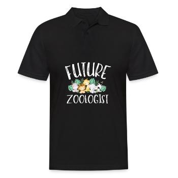 Future Zoologist Birthday Wildlife - Men's Polo Shirt - black - Front - Kai (181cm)