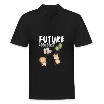 Future Zoologist Birthday Wildlife - Men's Polo Shirt - black - Front - Kai (181cm)