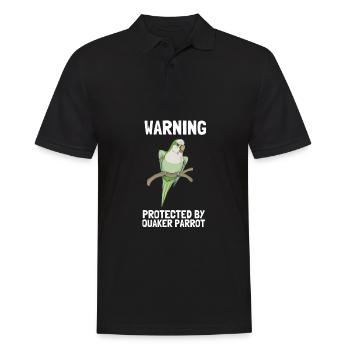 Blue Quaker Parrot Mom - Männer Poloshirt - Schwarz - Vorne - Kai (181cm)