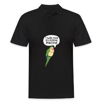 Blue Quaker Parrot Mom - Männer Poloshirt - Schwarz - Vorne - Kai (181cm)