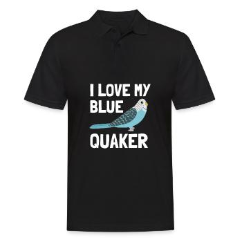 Blue Quaker Parrot Mom - Männer Poloshirt - Schwarz - Vorne - Kai (181cm)