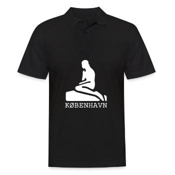 Kobenhavn Denmark Danish Kobenhaven Mermaid - Männer Poloshirt - Schwarz - Vorne - Kai (181cm)