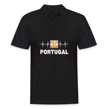 Galo De Barcelos Portuguese Rooster - Männer Poloshirt - Schwarz - Vorne - Kai (181cm)