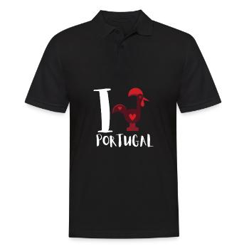 Galo De Barcelos Portuguese Rooster - Männer Poloshirt - Schwarz - Vorne - Kai (181cm)
