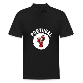 Galo De Barcelos Portuguese Rooster - Männer Poloshirt - Schwarz - Vorne - Kai (181cm)