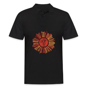 Galo De Barcelos Portuguese Rooster - Männer Poloshirt - Schwarz - Vorne - Kai (181cm)