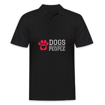 Les chiens sont mes personnes préférées - Polo Homme - noir - Devant - Kai (181cm)