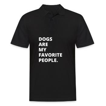 Les chiens sont mes personnes préférées - Polo Homme - noir - Devant - Kai (181cm)