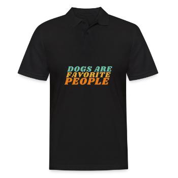 Les chiens sont mes personnes préférées - Polo Homme - noir - Devant - Kai (181cm)