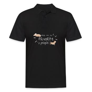 Les chiens sont mes personnes préférées - Polo Homme - noir - Devant - Kai (181cm)
