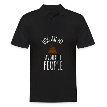 Les chiens sont mes personnes préférées - Polo Homme - noir - Devant - Kai (181cm)