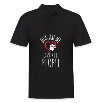 Les chiens sont mes personnes préférées - Polo Homme - noir - Devant - Kai (181cm)