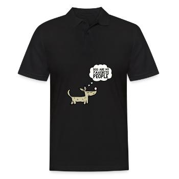 Les chiens sont mes personnes préférées - Polo Homme - noir - Devant - Kai (181cm)