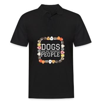 Les chiens sont mes personnes préférées - Polo Homme - noir - Devant - Kai (181cm)