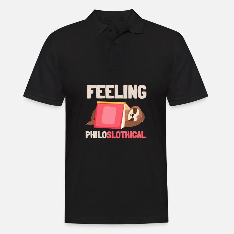 Philosophical Debate Feeling Philoslothical - Men's Polo Shirt - black