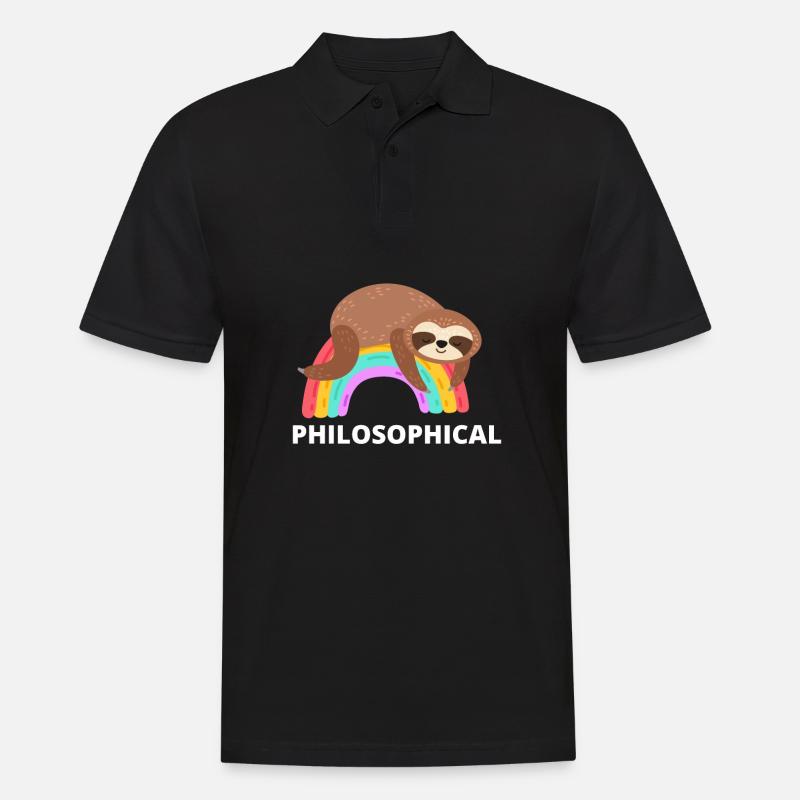 Philosophical Debate Feeling Philoslothical - Männer Poloshirt - Schwarz