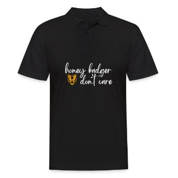 Honey Badger Don't Care - Männer Poloshirt - Schwarz - Vorne - Kai (181cm)
