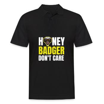 Honey Badger Don't Care - Männer Poloshirt - Schwarz - Vorne - Kai (181cm)
