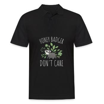Honey Badger Don't Care - Männer Poloshirt - Schwarz - Vorne - Kai (181cm)