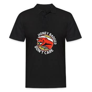 Honey Badger Don't Care - Männer Poloshirt - Schwarz - Vorne - Kai (181cm)