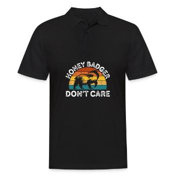 Honey Badger Don't Care - Männer Poloshirt - Schwarz - Vorne - Kai (181cm)