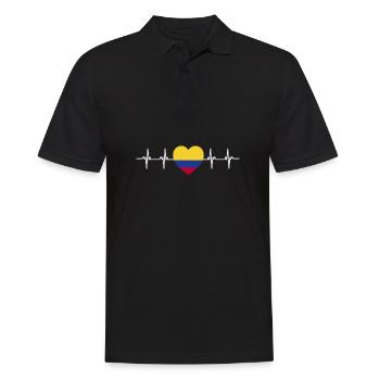Parcero Colombia Colombian Cartagena Medellin And - Männer Poloshirt - Schwarz - Vorne - Kai (181cm)