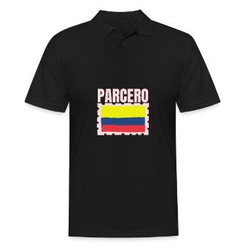 Parcero Colombia Colombian Cartagena Medellin And - Männer Poloshirt - Schwarz - Vorne - Kai (181cm)
