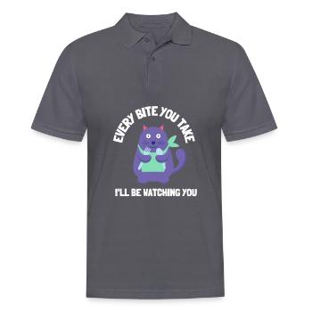 Fat Cat Obesity - Männer Poloshirt - Anthrazit - Vorne - Nico (186cm)