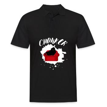 Chonk Cat Obesity - Men's Polo Shirt - black - Front - Kai (181cm)