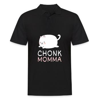 Chonk Cat Obesity - Men's Polo Shirt - black - Front - Kai (181cm)