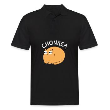 Chonk Cat Obesity - Men's Polo Shirt - black - Front - Kai (181cm)