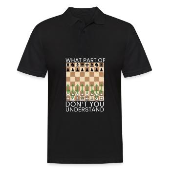 Chess Master Chess Club & 3 Way Chess Game - Men's Polo Shirt - black - Front - Kai (181cm)