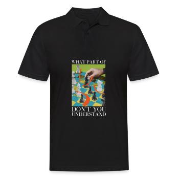 Chess Master Chess Club & 3 Way Chess Game - Men's Polo Shirt - black - Front - Kai (181cm)