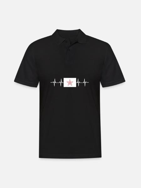 Japan Flag - Nagasaki - Men's Polo Shirt - black