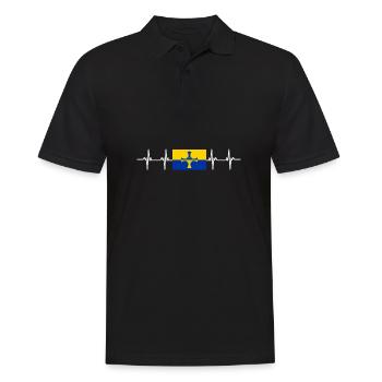 United Kingdom Durham Flag - Männer Poloshirt - Schwarz - Vorne - Kai (181cm)