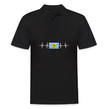 United Kingdom Hertfordshire Flag - Männer Poloshirt - Schwarz - Vorne - Kai (181cm)