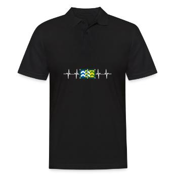 United Kingdom Cumbria Flag - Männer Poloshirt - Schwarz - Vorne - Kai (181cm)