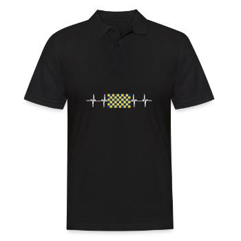 United Kingdom Surrey Flag - Männer Poloshirt - Schwarz - Vorne - Kai (181cm)
