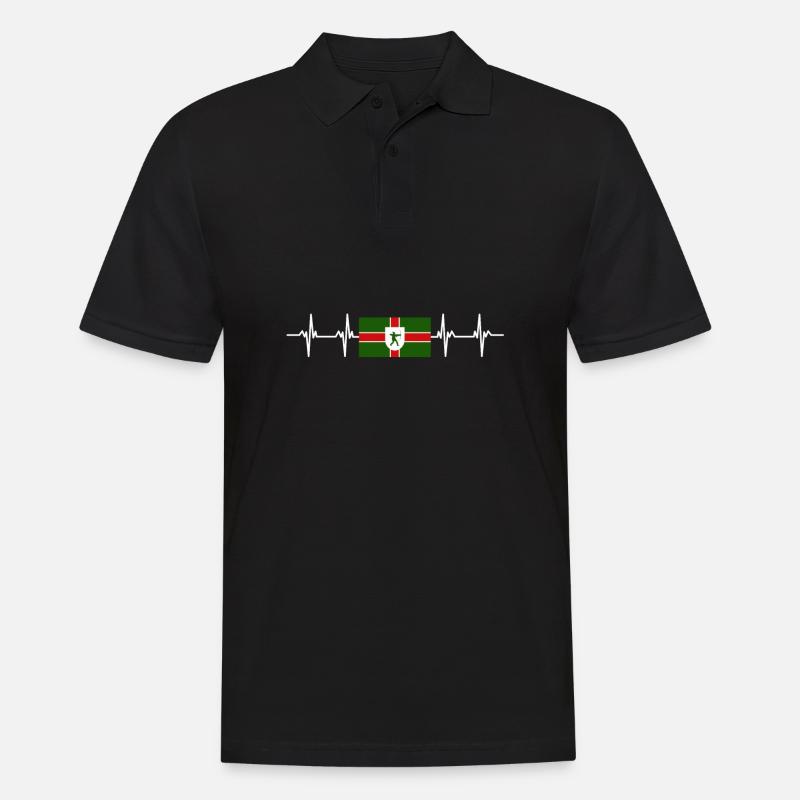 Royaume-Uni Drapeau du Nottinghamshire - Polo Homme - noir
