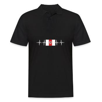 Poland West Pomerania Flag - Männer Poloshirt - Schwarz - Vorne - Kai (181cm)