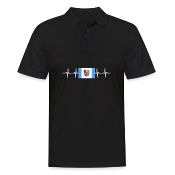 Poland Subcarpathia Flag - Männer Poloshirt - Schwarz - Vorne - Kai (181cm)