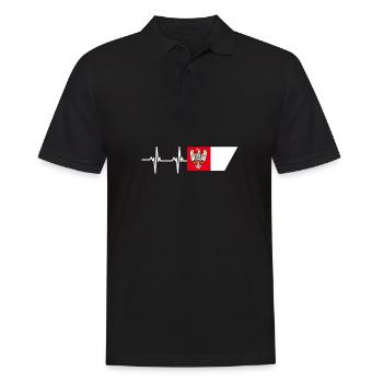Greater Poland Flag - Männer Poloshirt - Schwarz - Vorne - Kai (181cm)