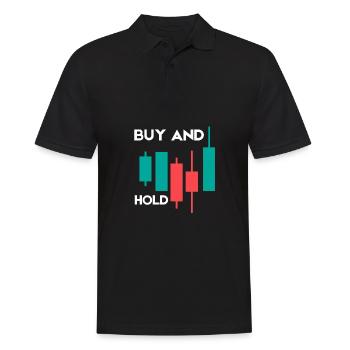 Investment Strategy Buy And Hold - Männer Poloshirt - Schwarz - Vorne - Kai (181cm)